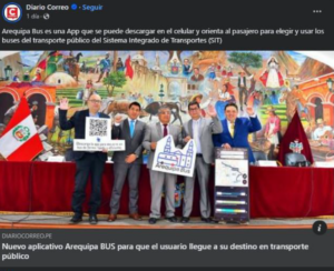 Read more about the article Diario Correo: Nuevo aplicativo Arequipa BUS para que el usuario llegue a su destino en transporte público