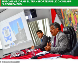 Read more about the article Diario El Pueblo: Buscan mejorar el transporte público con app ‘Arequipa Bus’