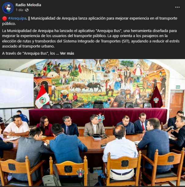 Read more about the article Radio Melodia: Municipalidad de Arequipa lanza aplicación para mejorar experiencia en el transporte público.