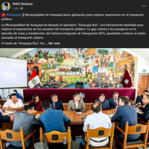 Read more about the article YAKU noticias: Municipalidad de Arequipa lanza aplicación para mejorar experiencia en el transporte público.