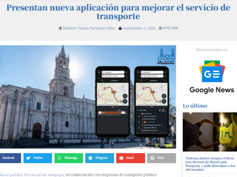 Read more about the article HBA Noticias: Presentan nueva aplicación para mejorar el servicio de transporte.